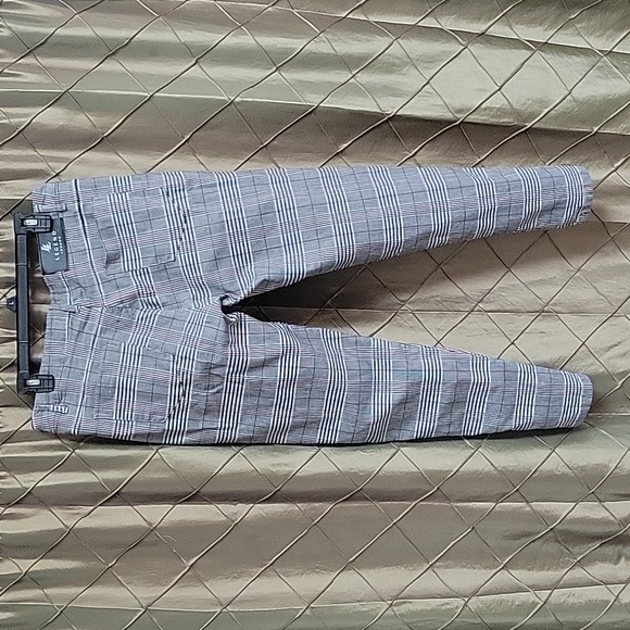 VGUC- Legend London Plaid Stretch Skinny Pants w/Side Stripe 34 Waist - Picture 4 of 7
